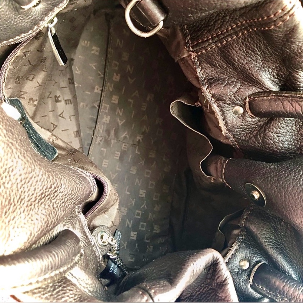 Sonia Rykiel Black Leather Top-Handle Satchel with Silver Hardware - Picture 10 of 12